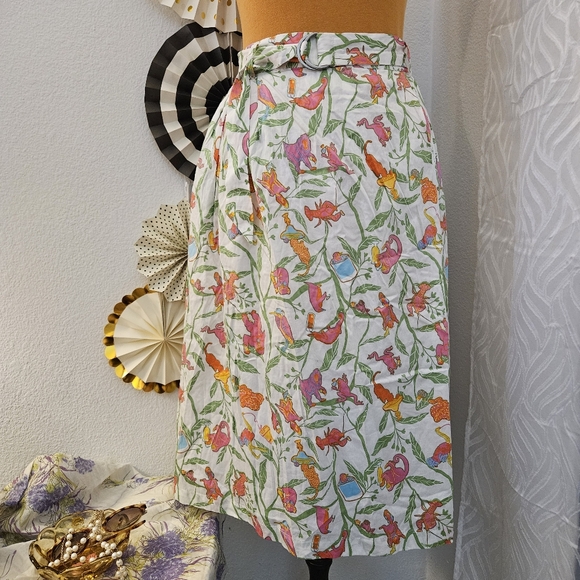 NWOT ModCloth | A-Line Vintage-Inspired Print Skirt Knee-Length Skirt | Size 14 - Picture 2 of 16